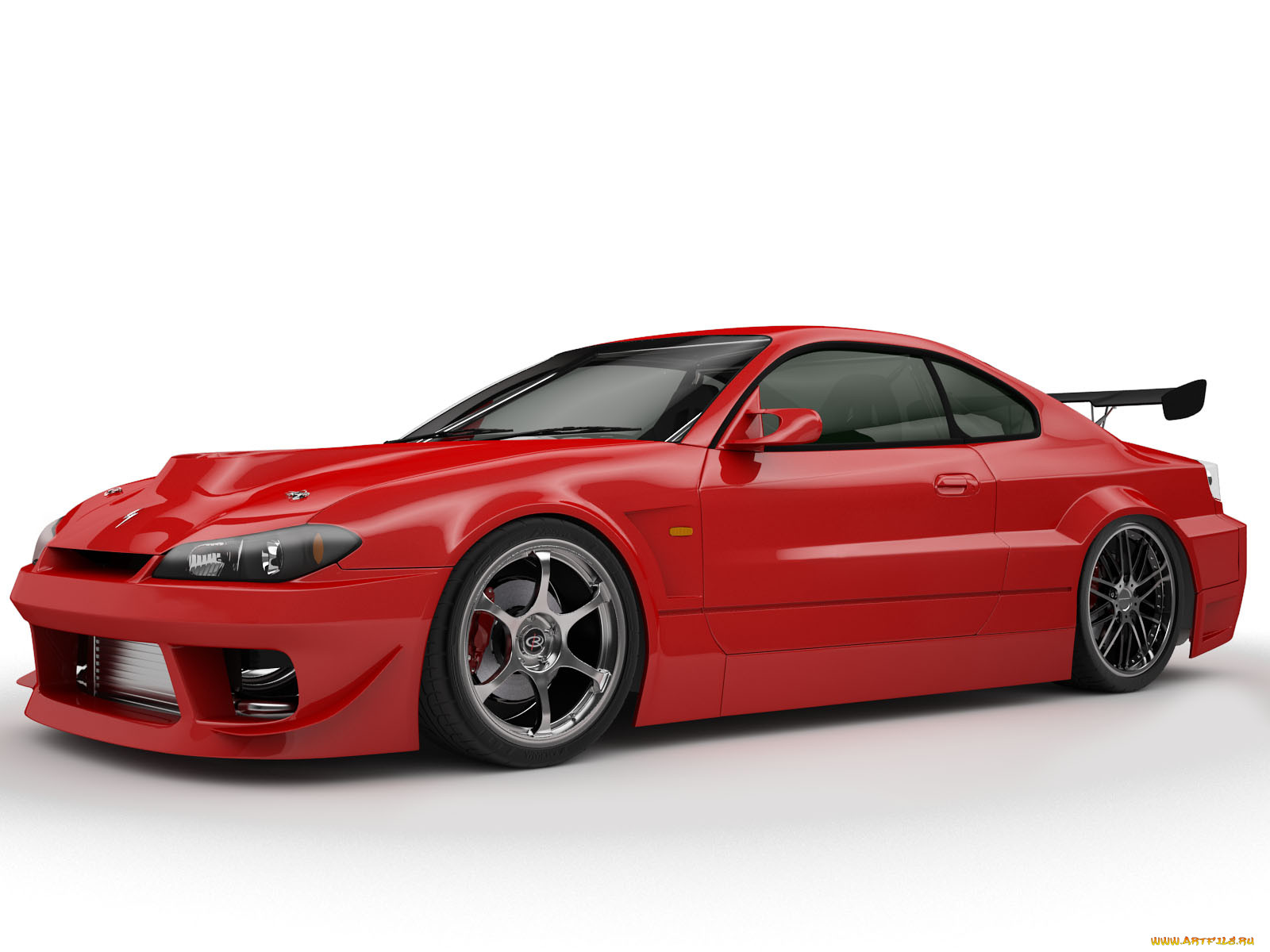 , 3, red, 3d, nissan, silvia